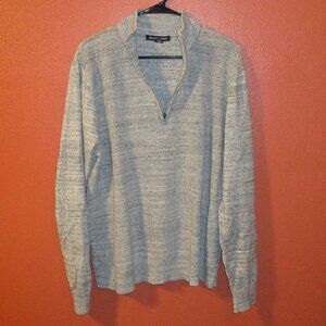 Michael Kors Sweater Woman X Large Gray Zip Front Warm Fall Cool Night Sweater